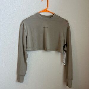 NWT Lululemon Women’s  Jersey Training Super Cropped Long Sleeve Sz 0